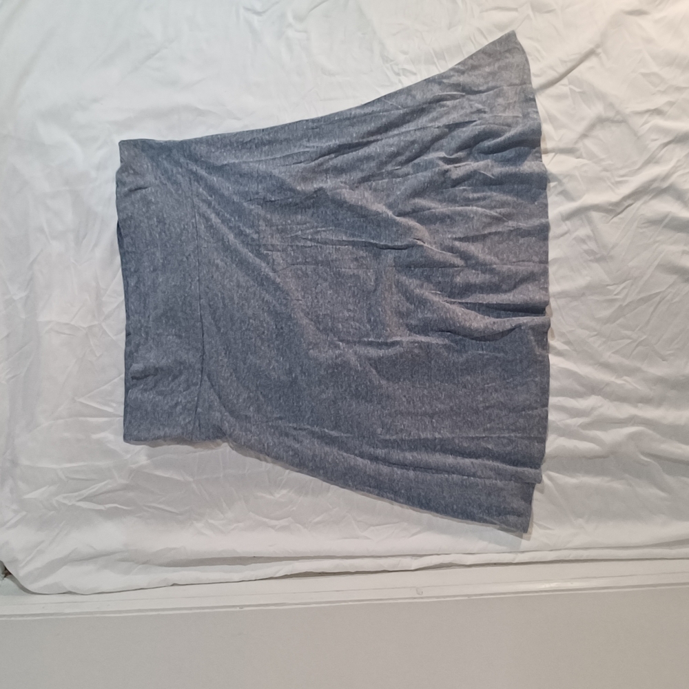LuLaRoe Gray and Blue Knee-Length A-Line Skirt